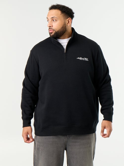 Warme molton sweater met ritskraag - Kiabi
