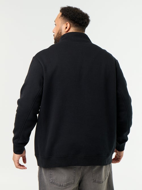 Warme molton sweater met ritskraag - Kiabi