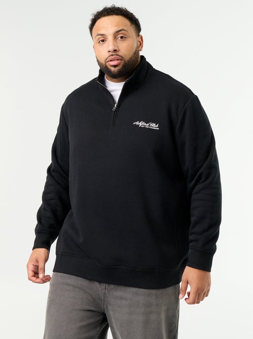 Warme molton sweater met ritskraag - Kiabi