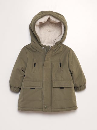 Warme parka met capuchon