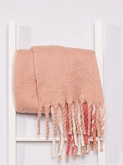 Warme sjaal met franjes - Kiabi