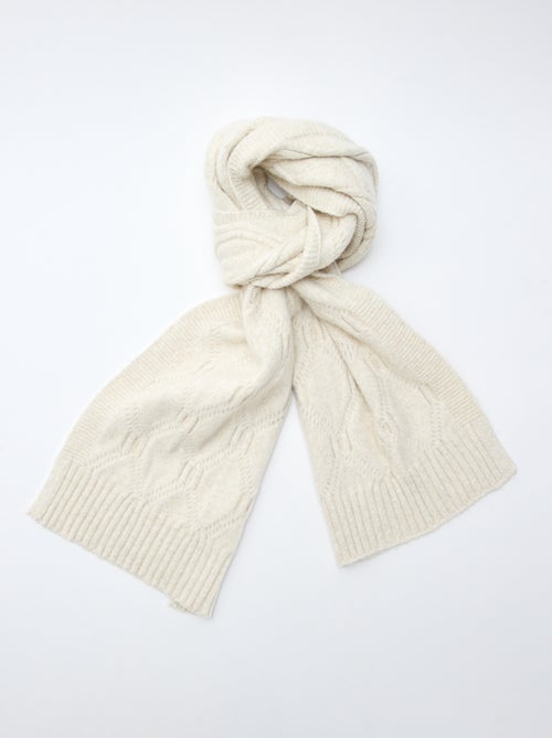 Warme sjaal van kabeltricot - Kiabi