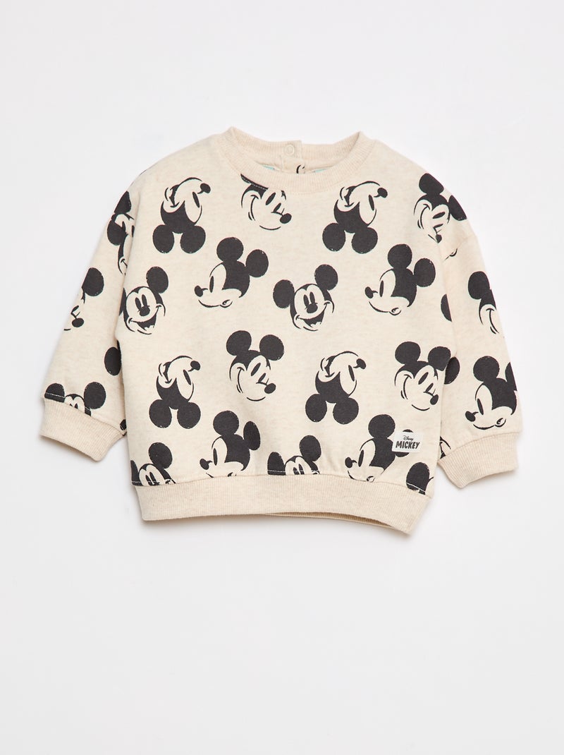 Warme sweater met 'Disney'-print Biege - Kiabi