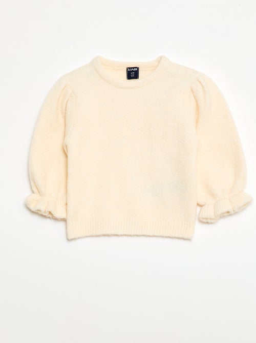 Warme trui met ballonmouwen - Kiabi