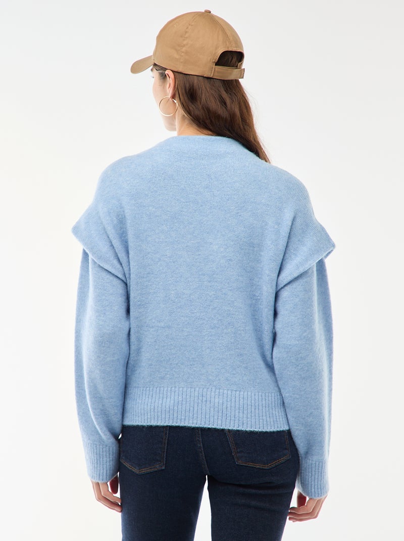 Warme trui met col Blauw - Kiabi