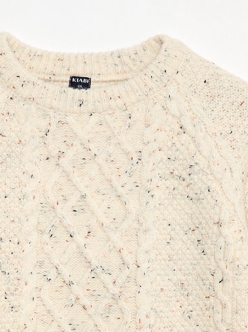 Warme trui met ronde hals Biege - Kiabi