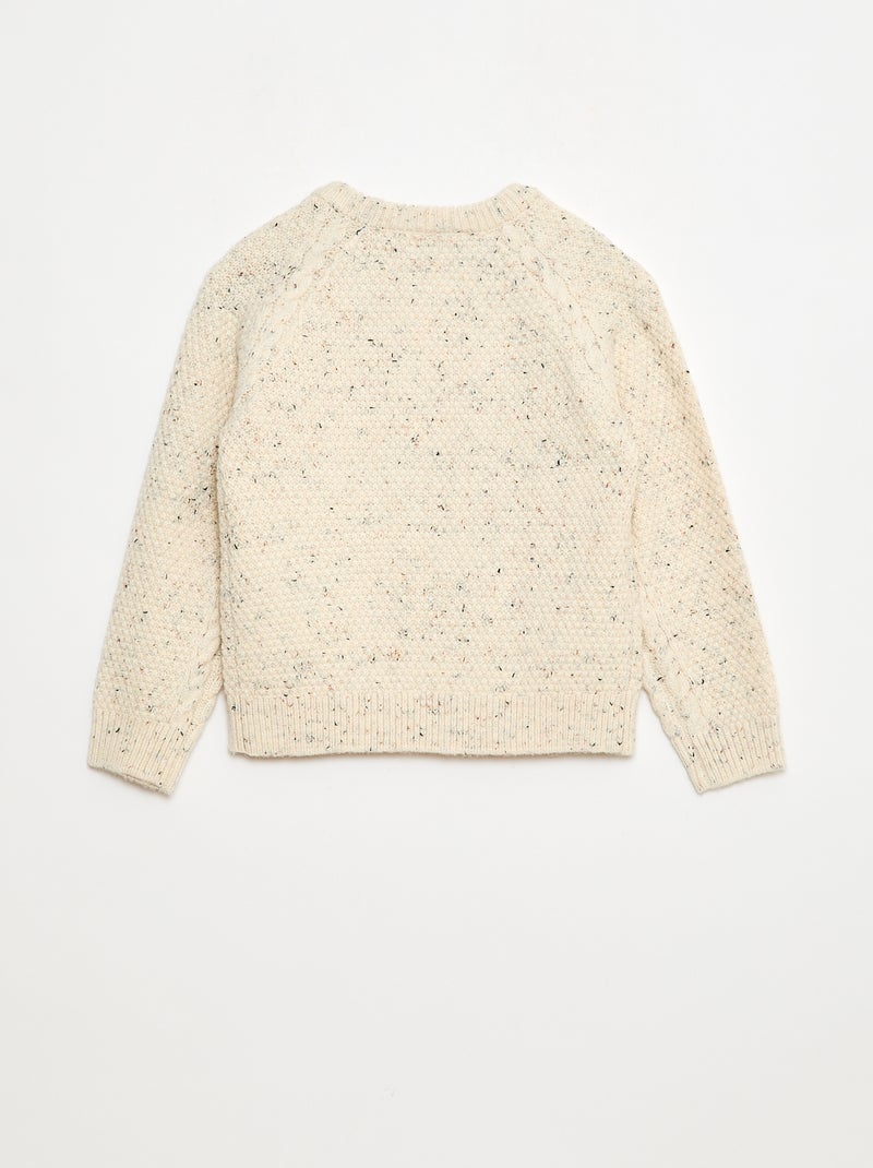 Warme trui met ronde hals Biege - Kiabi