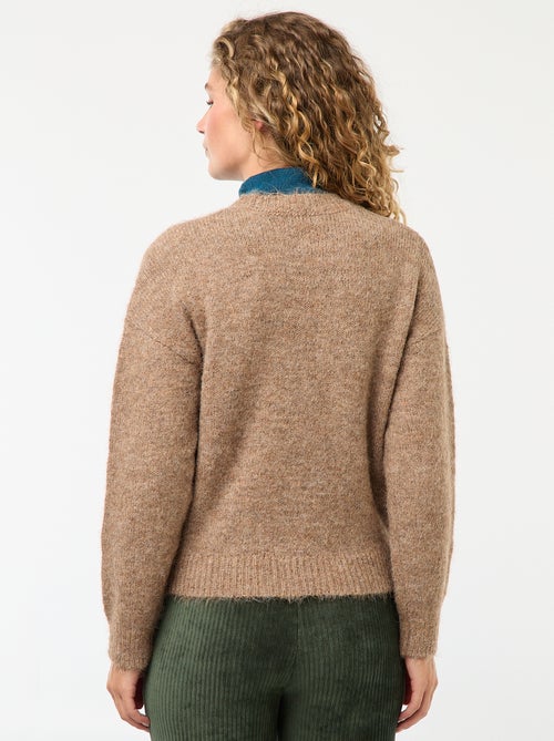 Warme trui van gespikkeld tricot - Kiabi