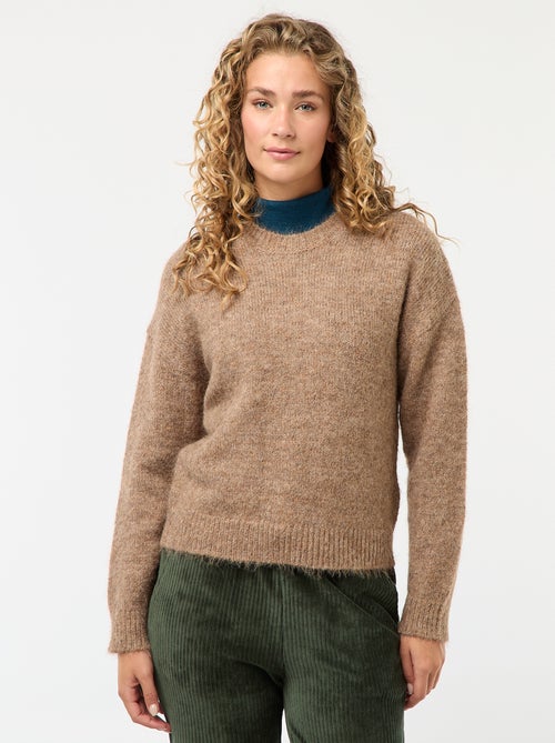 Warme trui van gespikkeld tricot - Kiabi