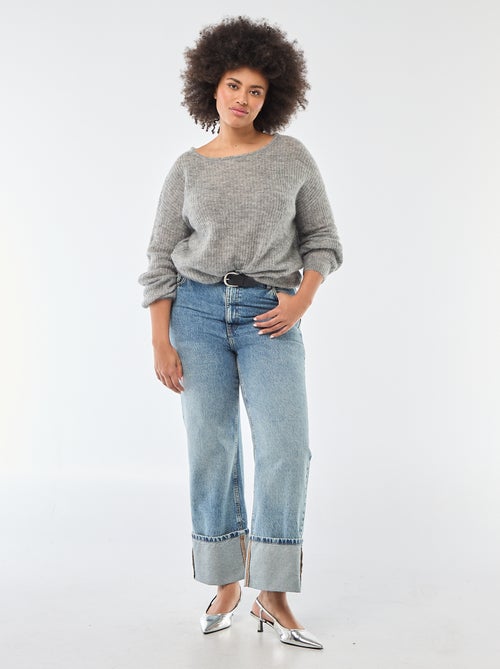 Warme trui van mohair met ronde hals - Kiabi