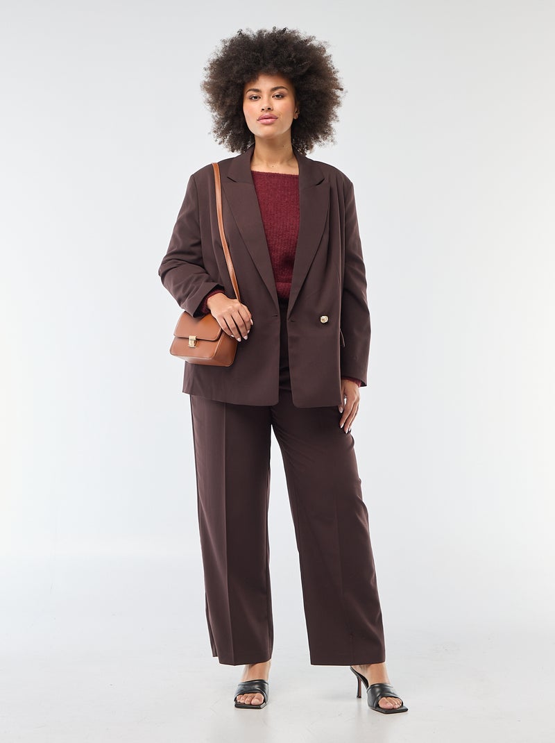 Warme trui van mohair met ronde hals Paars - Kiabi