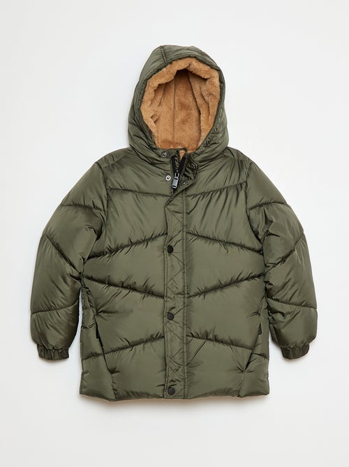 Waterafstotend donsjack met doorgestikte kap - Kiabi
