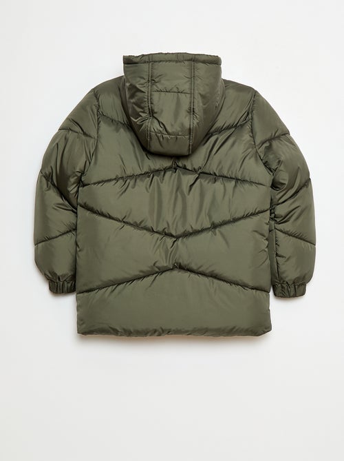 Waterafstotend donsjack met doorgestikte kap - Kiabi