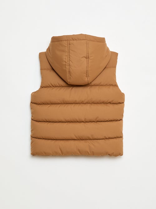 Waterafstotend donsjack met klepzakje en capuchon - Kiabi