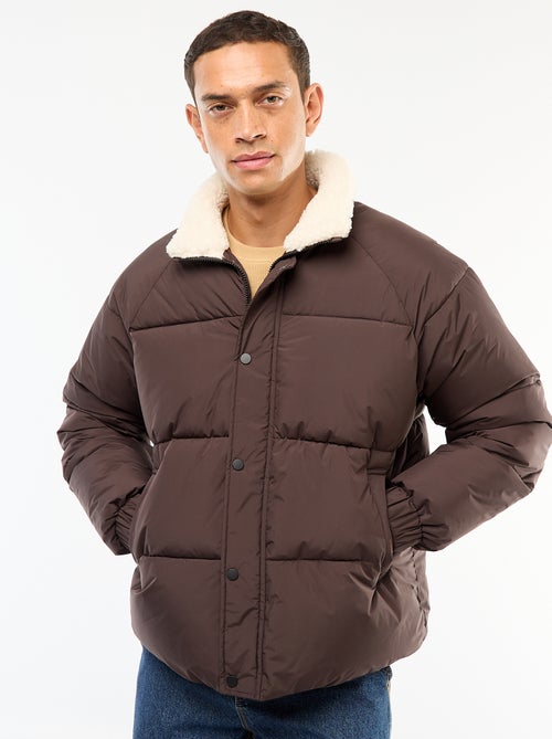 Waterafstotend, effen donsjack met aantrekkoordje in de zoom - Kiabi