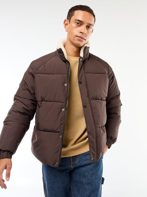 Waterafstotend, effen donsjack met aantrekkoordje in de zoom - Kiabi