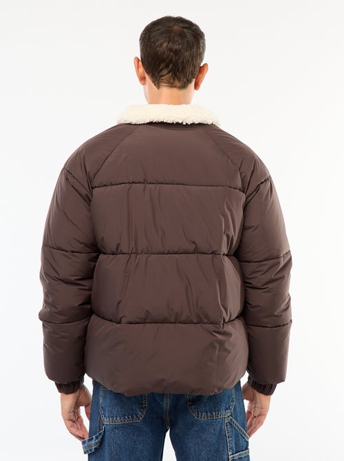 Waterafstotend, effen donsjack met aantrekkoordje in de zoom - Kiabi