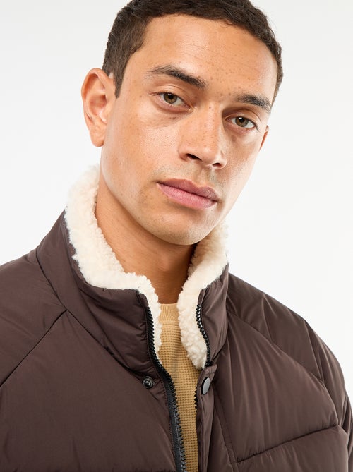 Waterafstotend, effen donsjack met aantrekkoordje in de zoom - Kiabi