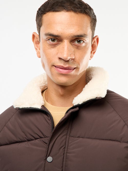 Waterafstotend, effen donsjack met aantrekkoordje in de zoom - Kiabi