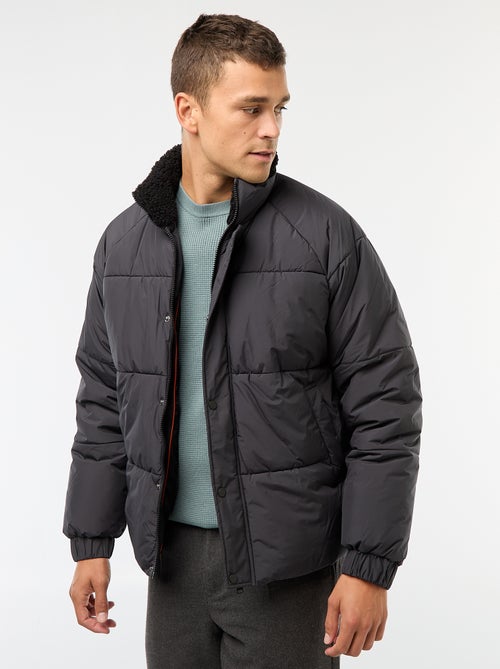 Waterafstotend, effen donsjack met aantrekkoordje in de zoom - Kiabi