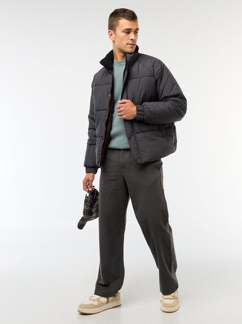 Waterafstotend, effen donsjack met aantrekkoordje in de zoom - Kiabi