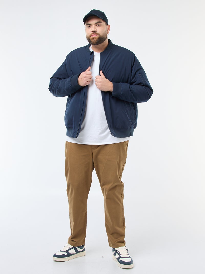 Waterafstotend, effen pilotenjas Blauw - Kiabi