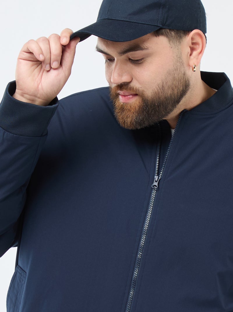 Waterafstotend, effen pilotenjas Blauw - Kiabi