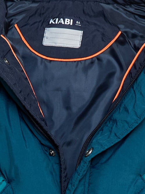 Waterafstotend, gewatteerd donsjack met colorblockpatroon - Kiabi