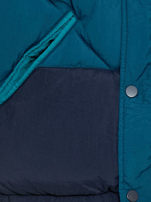 Waterafstotend, gewatteerd donsjack met colorblockpatroon - Kiabi