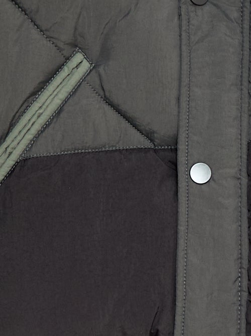 Waterafstotend, gewatteerd donsjack met colorblockpatroon - Kiabi