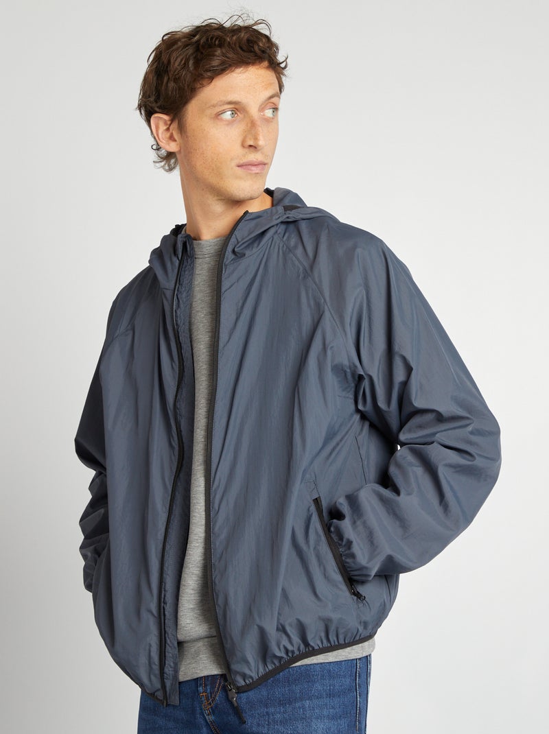 Waterafstotend windjack BLAUW - Kiabi