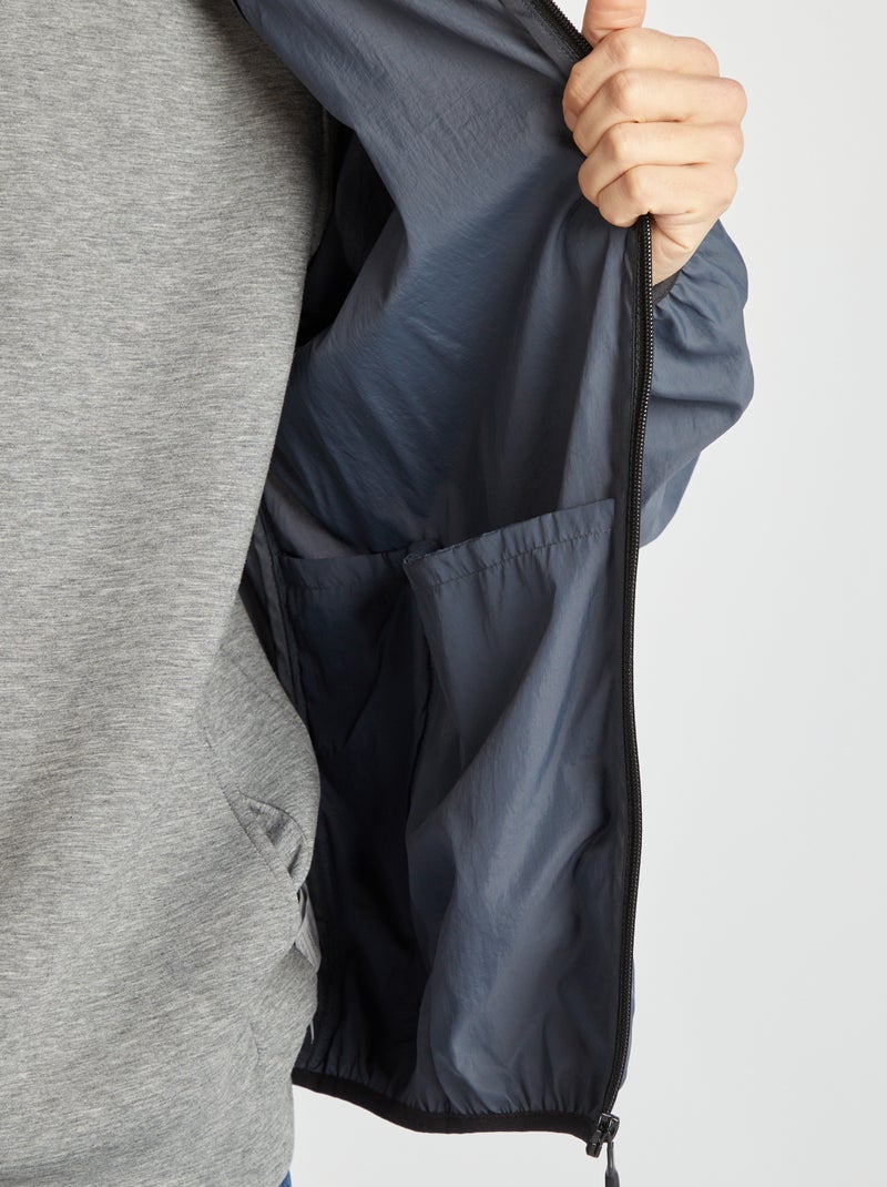 Waterafstotend windjack BLAUW - Kiabi