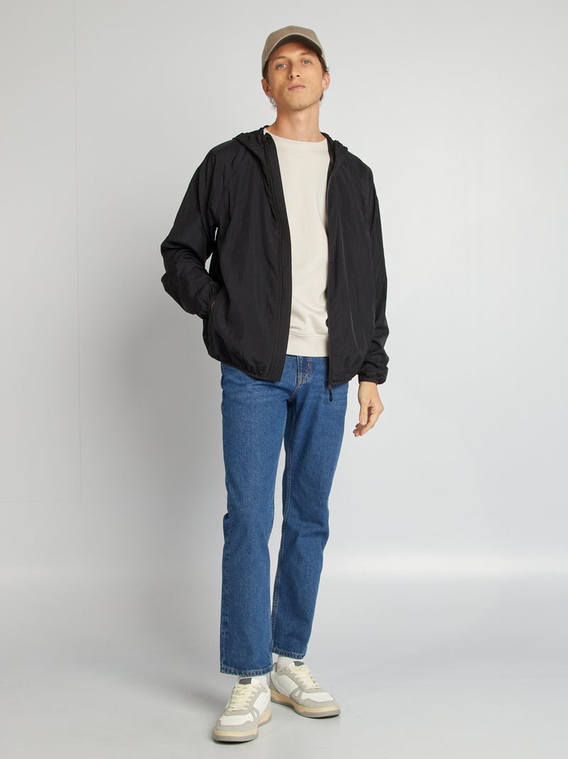 Waterafstotend windjack zwart - Kiabi