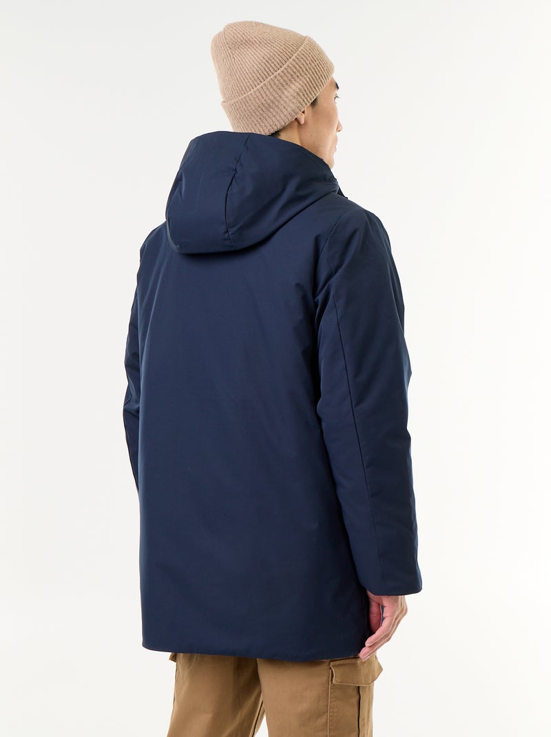 Waterafstotende capuchonparka Blauw - Kiabi