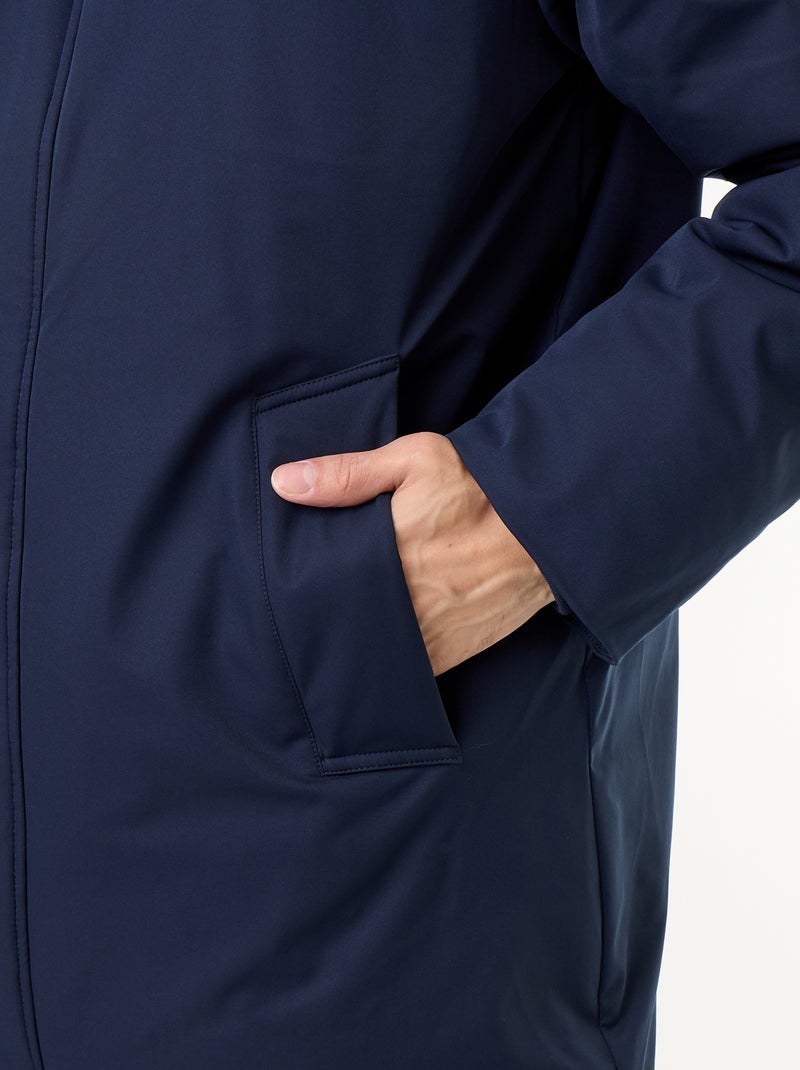 Waterafstotende capuchonparka Blauw - Kiabi