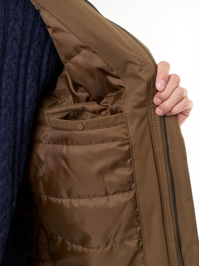 Waterafstotende capuchonparka Groen - Kiabi