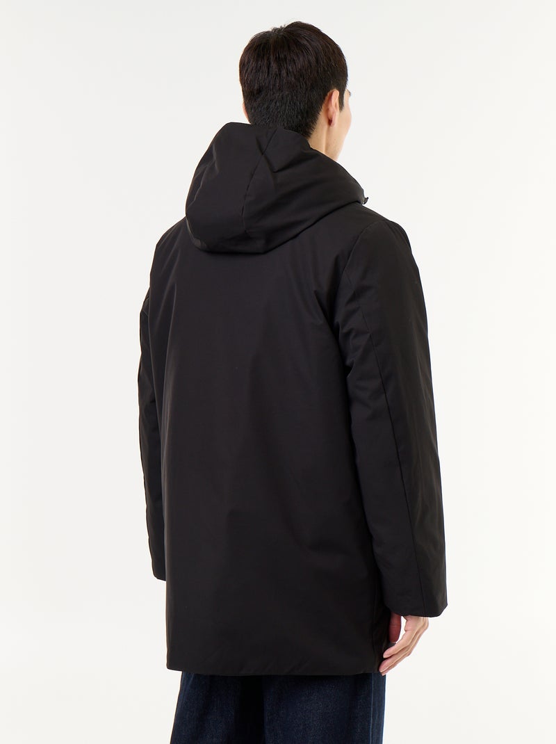 Waterafstotende capuchonparka Zwart - Kiabi