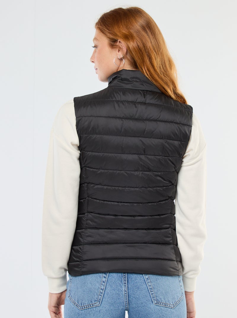 Waterafstotende doorgestikte bodywarmer zwart - Kiabi