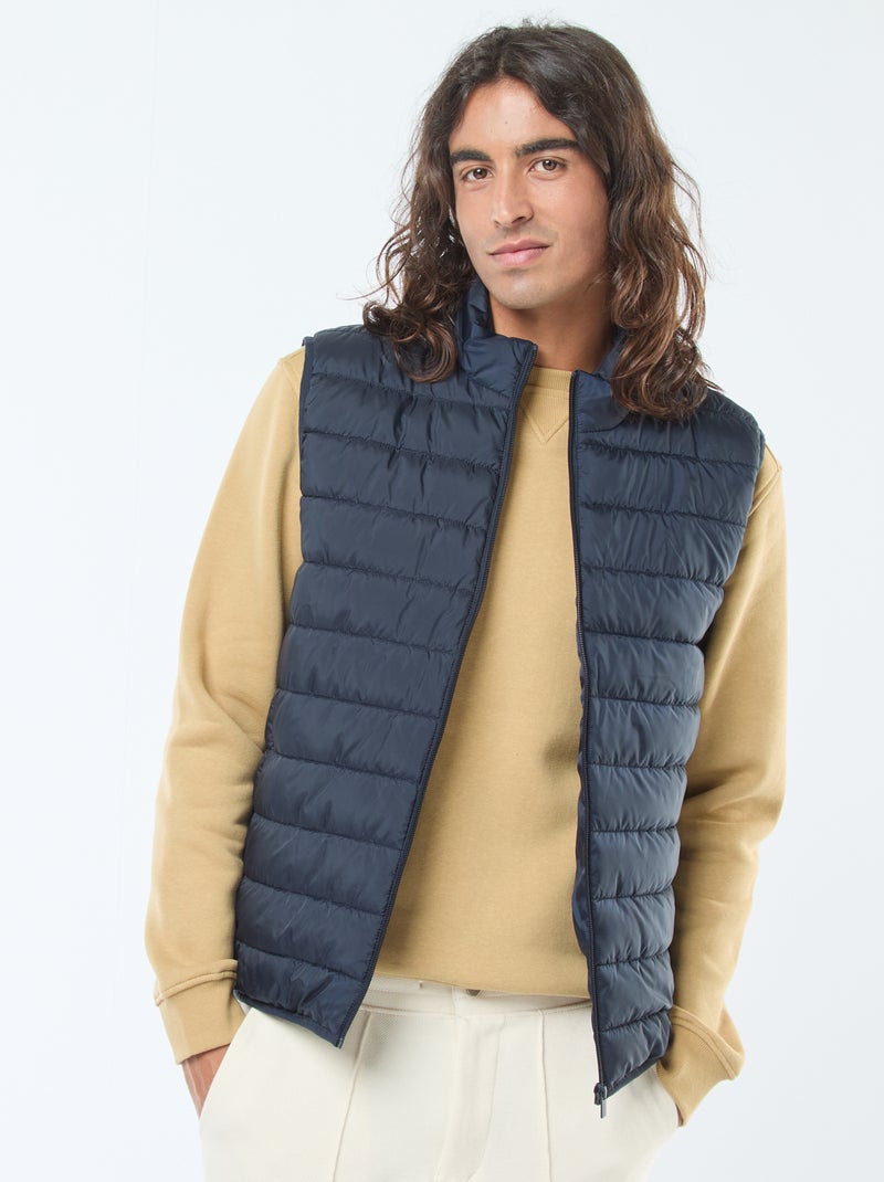 Waterafstotende effen bodywarmer Blauw - Kiabi