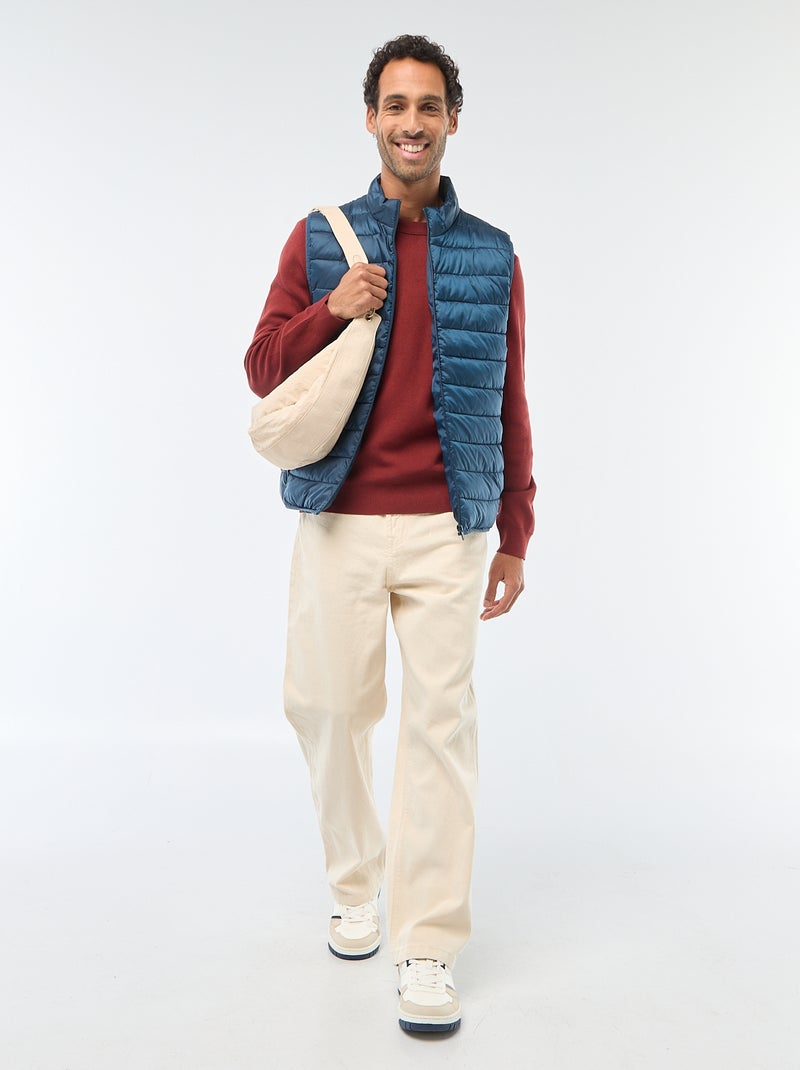 Waterafstotende effen bodywarmer Blauw - Kiabi