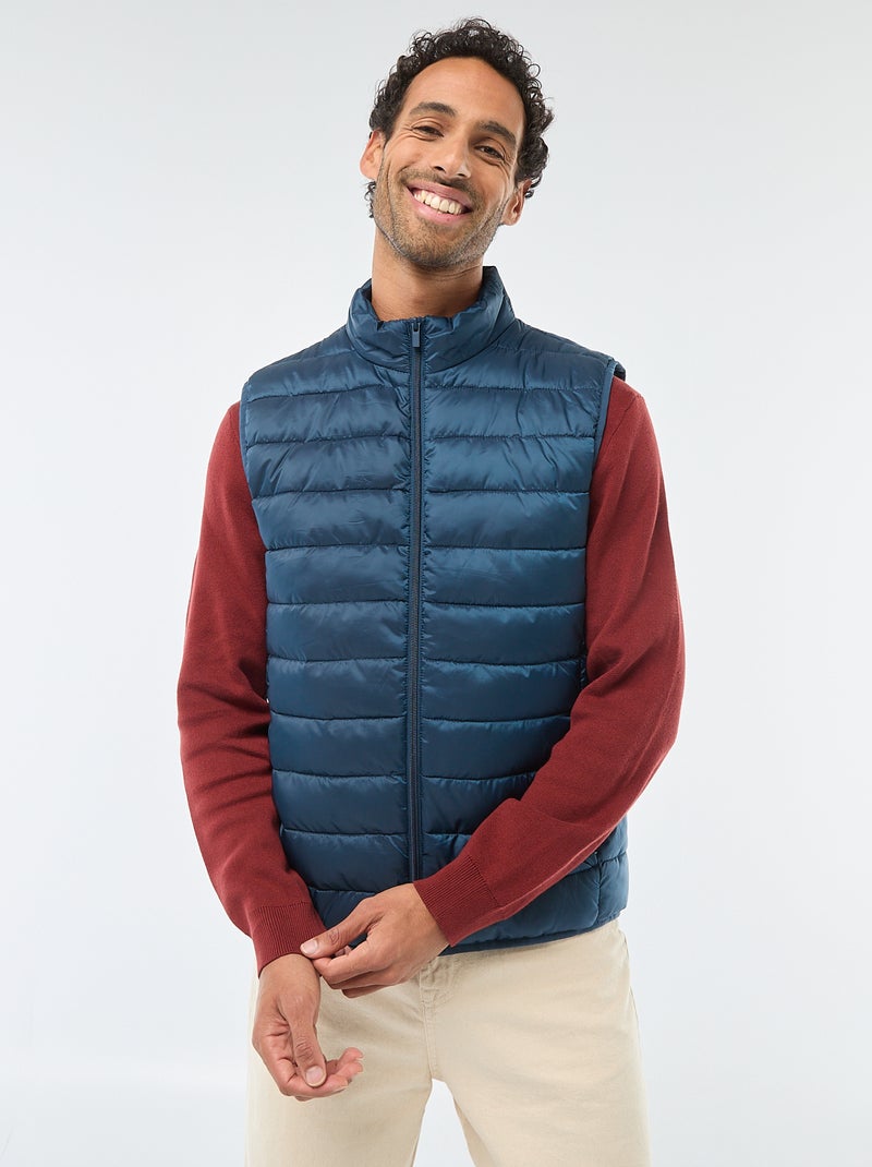 Waterafstotende effen bodywarmer Blauw - Kiabi