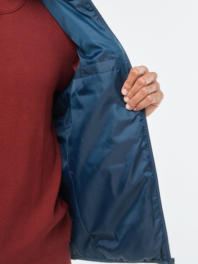 Waterafstotende effen bodywarmer Blauw - Kiabi