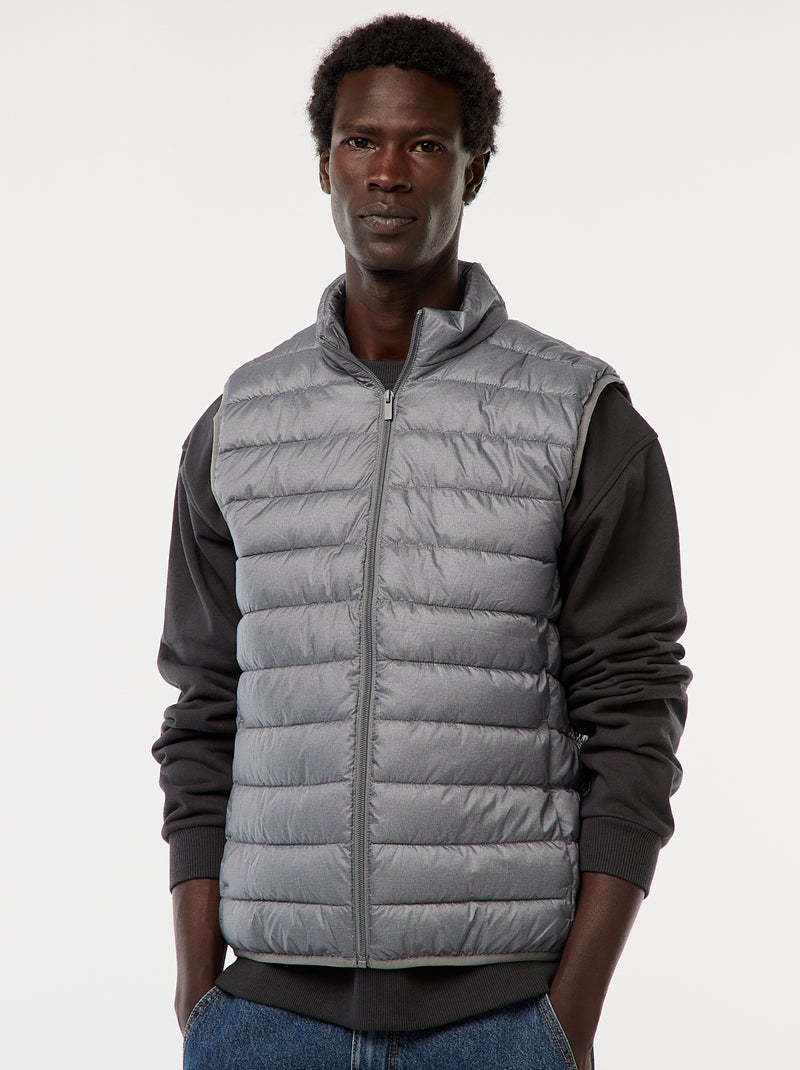 Waterafstotende effen bodywarmer Grijs - Kiabi