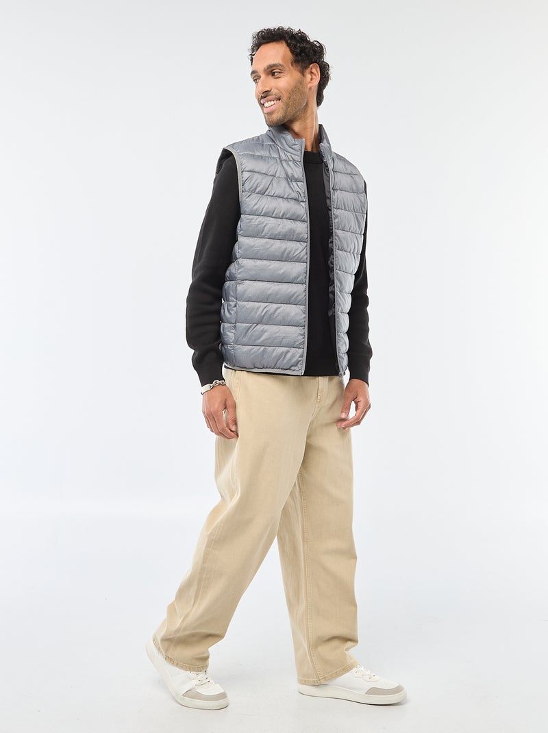 Waterafstotende effen bodywarmer Grijs - Kiabi