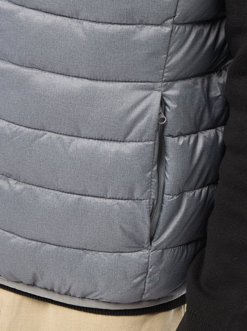 Waterafstotende effen bodywarmer Grijs - Kiabi