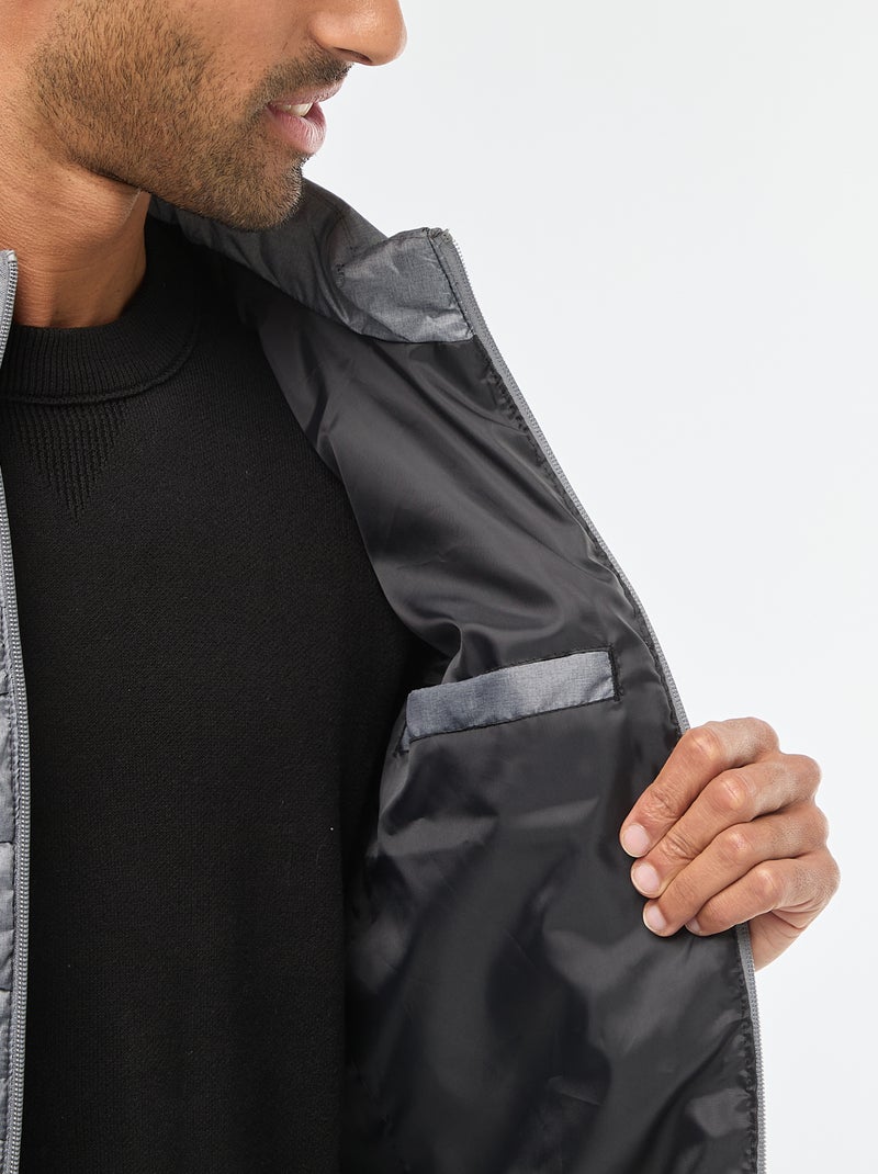 Waterafstotende effen bodywarmer Grijs - Kiabi