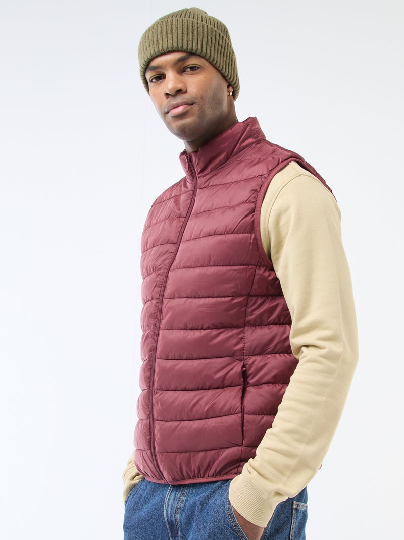 Waterafstotende effen bodywarmer Rood - Kiabi