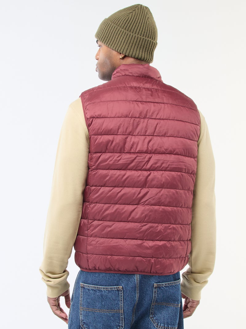 Waterafstotende effen bodywarmer Rood - Kiabi