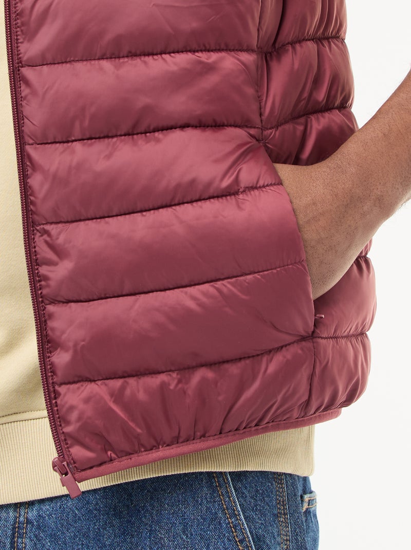 Waterafstotende effen bodywarmer Rood - Kiabi