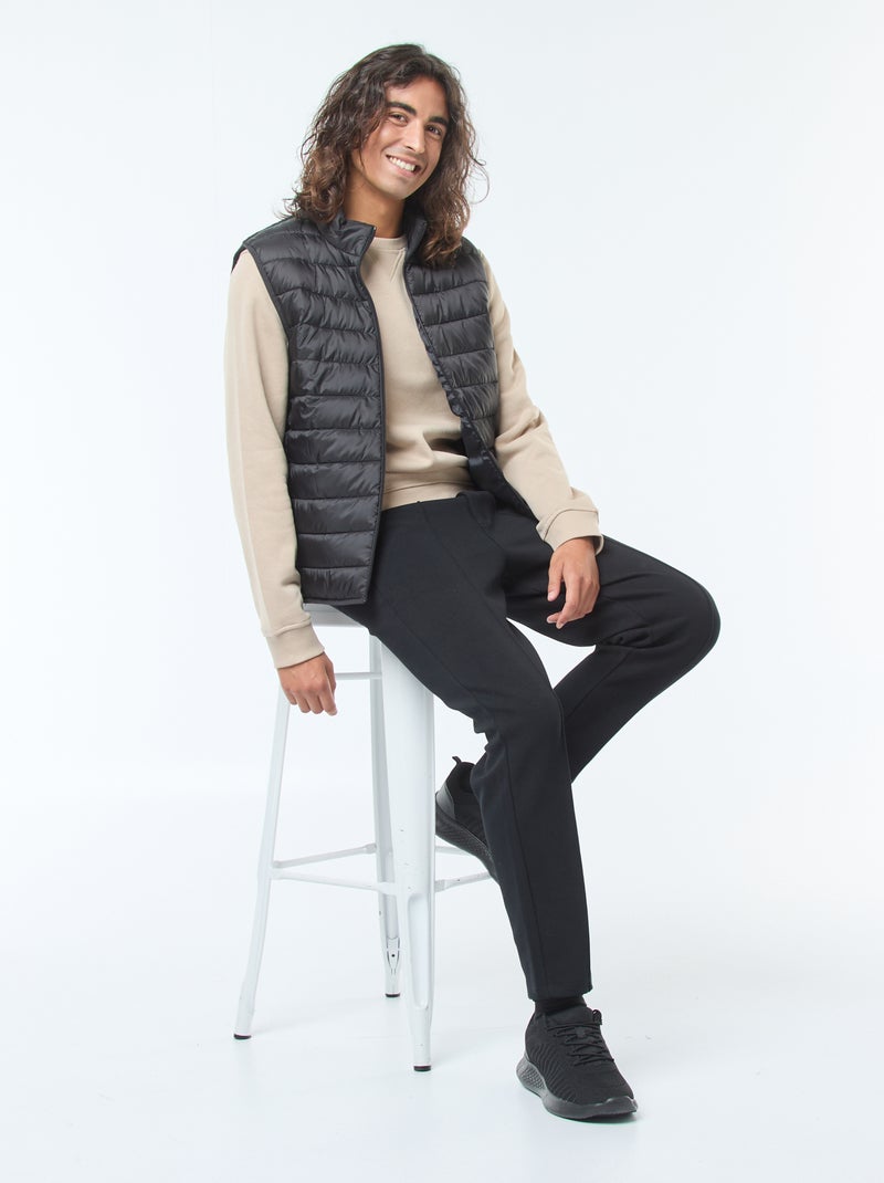 Waterafstotende effen bodywarmer zwart - Kiabi